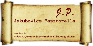 Jakubovics Pasztorella névjegykártya